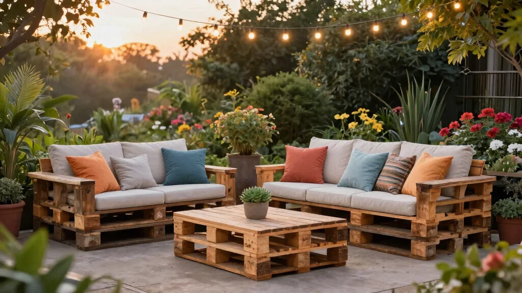 13 Pallet Patio Furniture Ideas on a Budget