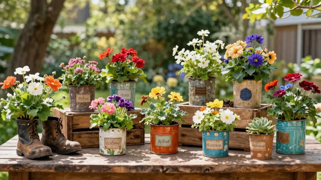 14 Unique Homemade Flower Pots Ideas with Upcycled Materials