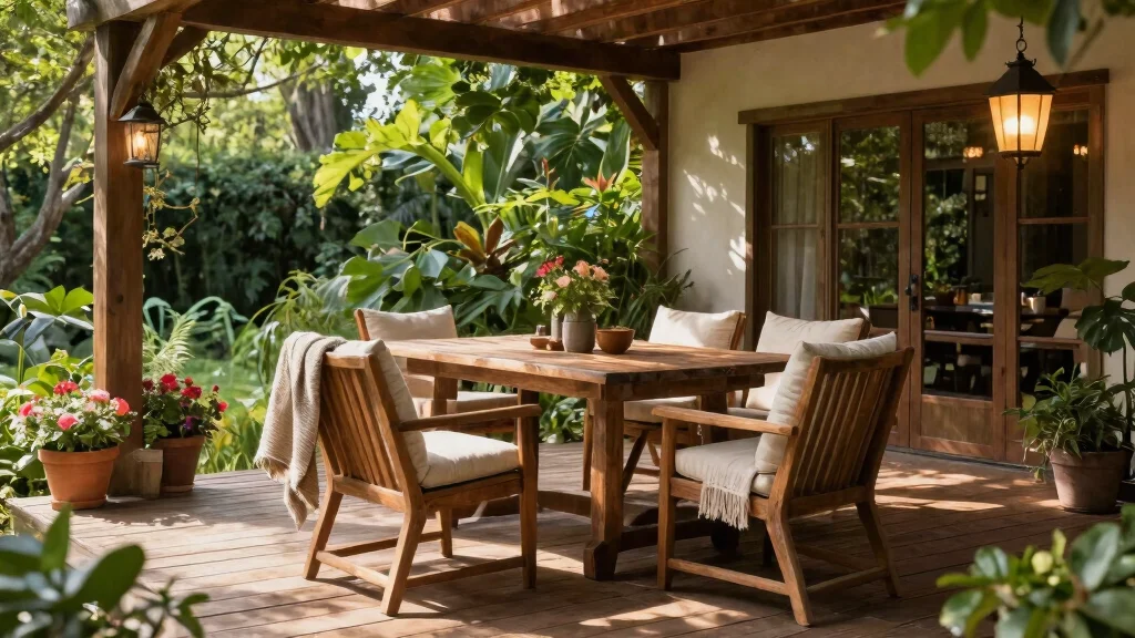 14 Wooden Patio Furniture Ideas: Natural Beauty