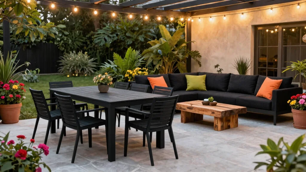 15 Black Patio Furniture Ideas for Modern Patios